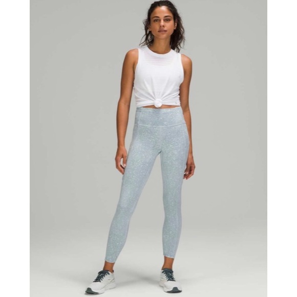 Lululemon Fast and Free Tight 25" *Nulux
City Grit White Blue Fog Size 0 NWT